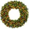 60" Pre-Lit Artificial Fir Christmas Wreath w/ Multicolor LED Lights, PVC Tips