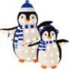 2pc Lighted Pop-Up Penguin Family Christmas Decoration w/ 150 Lights - 3ft