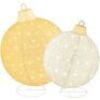 2pc Lighted Pop-Up Christmas Ornaments Decoration w/ 180 LED Lights, Stand