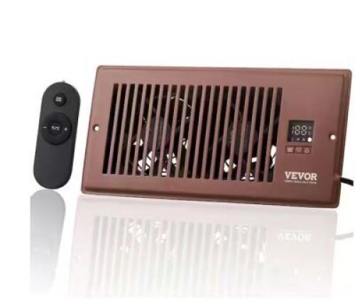 VEVOR Register Booster Fan, Quiet Vent Booster Fan Fits 4 in. x 10 in. Register Holes for Heating Cooling Smart Vent, Brown