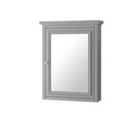 Home Decorators Collection&nbsp;Fremont 24 in. W x 30 in. H Rectangular Wood Framed Wall Bathroom Vanity Mirror in Gray