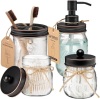 Mason Jar Bathroom Accessories Set