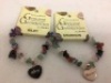 Lot of (2) Semi-Precious Gemstone Name Bracelets Riley and Shannon, Appears New, Sold As-is