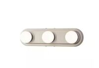 Hampton Bay&nbsp;Midford 3-Light Brush Nickel LED Bathroom Vanity Light Bar