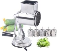 Stainless Steel Rotary Food Grater with 5 Blades