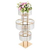 Gold Crystal Flower Stand Centerpiece