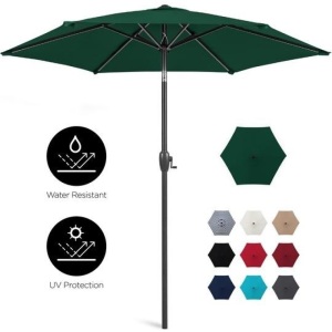 7.5ft Outdoor Market Patio Umbrella w/ Push Button Tilt, Crank Lift. Appears New