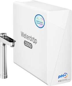  Waterdrop X12-Alkaline Mineral pH+ Reverse Osmosis System, NSF/ANSI 42&58&372 Certified, 1200 GPD RO Water Filter, 11-Stage Filtration Tankless RO System, 3:1 Pure to Drain, UnderSink, BPA Free 