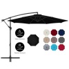 10ft Offset Hanging Patio Umbrella - Black. Appears New