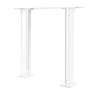 39.4 in. x 39.4 in. Clear Acrylic Rectangular Wedding Centerpiece Flower Stand