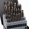Yougfin 29pc HSS Black & Gold Oxide Finish Twist Drill Bit Set for Wood