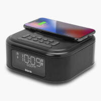 iHome Alarm Clock with Wireless Charging, Bluetooth Speaker and USB Charging