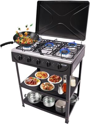 Portable 5 Burner Gas Stove 