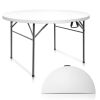 VINGLI 48 Round Plastic Folding Table 
