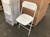 White Plastic Folding Chairs, 10 Pack  - 2