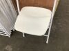 White Plastic Folding Chairs, 10 Pack  - 3