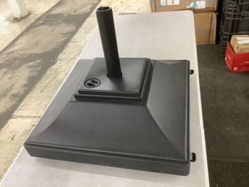 Mobile Umbrella Base, Fillable Stand w/ 4 Wheels, 2 Locks, 120lb Capacity