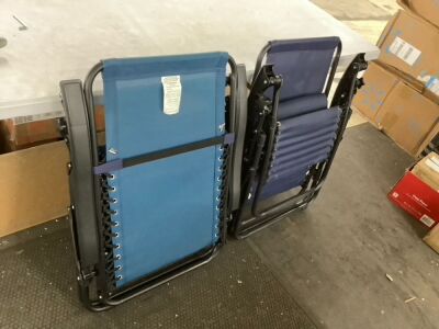 Lot of (2) Folding Patio Lawn Chairs 