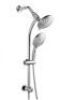 LORDEAR&nbsp;Double Rain Shower Set 5-Spray Patterns 5 in. Wall Mounted Round Spa Dual Shower Heads in Chrome