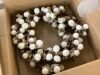 Lot of (2) Nearly Natural 20 in. Artificial Cotton Ball Wreath - 1 Lightly Damaged - 4