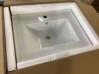 Swiss Madison&nbsp;24 in. Ceramic Single Faucet Hole Vanity Top in White with White Basin