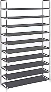 SONGMICS 10 Tiers Shoe Rack 50 Pairs Non-woven Fabric Shoe Tower Organizer. Appears New