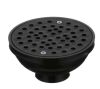 Oatey Round Black ABS Area Floor Drain with Screw-In Drain Cover