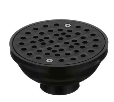Oatey Round Black ABS Area Floor Drain with Screw-In Drain Cover