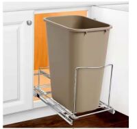 LYNK PROFESSIONAL&nbsp;Cabinet Slide Out Organizer Adjustable Shelf for Trash Cans - Chrome