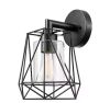 Globe Electric Sansa Black Modern Indoor/Outdoor 1-Light Wall Sconce