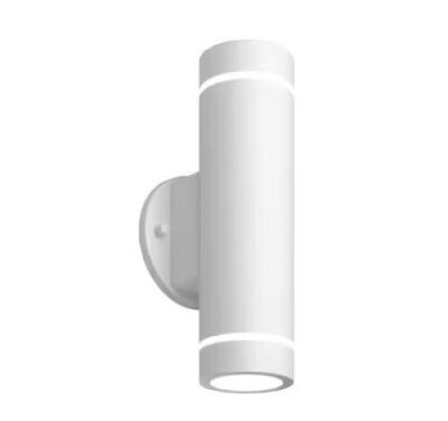 Artika&nbsp;C7 L White Modern 3 CCT Integrated LED Outdoor Hardwired Garage and Porch-Light Cylinder Sconce