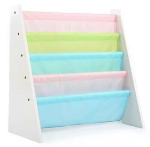 Humble CrewPastel Collection White/Pastel Book Rack Storage Bookshelf