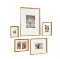Kate and Laurel&nbsp;Adlynn Gold Picture Frame, Set of 5