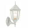 Hampton Bay 14.37 in. White Dusk to Dawn Decorative Outdoor Wall Light Lantern Sconce
