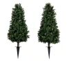 Nearly Natural 3 ft. UV Resistant Artificial Boxwood Plant with Integrated Ground Stake, Set of 2