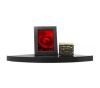 inPlace 18 in. W x 18 in. D x 1.5 in. H Black Wall Mounted Floating Corner Shelf