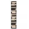 SUPERIOR Rockwood Chocolate 2 ft. x 11 ft. Geometric Patchwork Polypropylene Area Rug