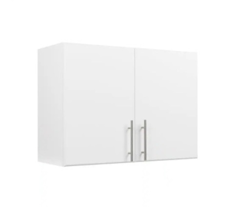 Prepac&nbsp;White Cabinet: Elite Wall Cabinet, WEW-3224 Garage Cabinet with Storage Shelf, Stackable 16 in.D x 32 in.W x 24 in.H