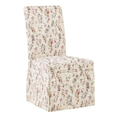 2-Pack OSP Home Furnishings Adalynn Slipcover dining Chair in Autumn Leaf Fabric