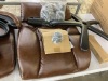 Vinsetto 400 lbs. Big and Tall High Back Leather Adjustable Height Ergonomic Executive Office Chair in Brown with Arms - Missing Screws - 2