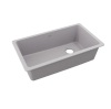 Elkay Quartz Classic 33 in. Undermount Single Bowl Greystone Granite/Quartz Composite Kitchen Sink Only