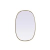 Simply Living 20 in. W x 30 in. H Oval Metal Framed Brass Mirror