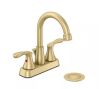 Glacier Bay Deveral 4 in. Centerset 2-Handle High-Arc Bathroom Faucet in Matte Gold