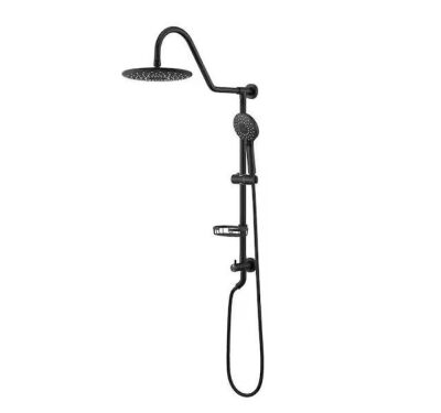 Flynama Wall Bar Shower Kit 1-Spray 7.85 in. Round Rain Shower Faucet Shower Head with Hand Shower 2 GPM in Oil-Rubbed Bronze