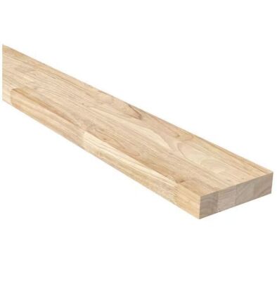 HARDWOOD REFLECTIONS 6 in. W x 48 in. D Unfinished Hevea Floating Decorative Wall Shelf