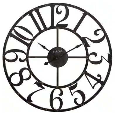 Bulova 45 in. H x 45 in. W Round Wall Clock