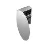 Croydex Tay 18 in. W x 26 in. H Single Door Oval Silver Stainless Steel Surface Mount Bathroom Medicine Cabinet with Mirror