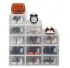 12-Pair Clear Plastic Shoe Boxes
