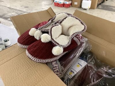 Lot of (10) Women's Bootie Slippers 