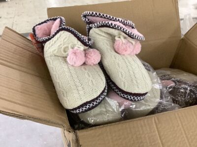 Lot of (10) Women's Bootie Slippers 